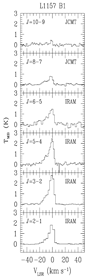 multiple transitions of SiO in L1157