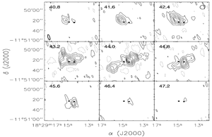 IRAS 18264 H13CO+ channel maps