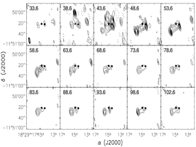 IRAS18264 SiO channel maps