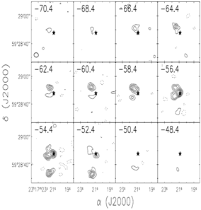 IRAS23151 SiO channel maps