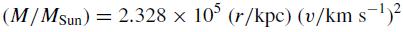 Galaxy mass formula