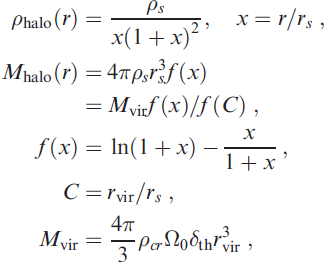 dark matter halo formula