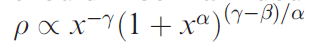 more general density profiles: double power law