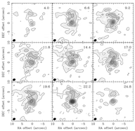 CO 2-1 channel maps