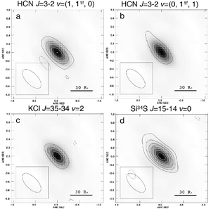 maps of high excitation lines